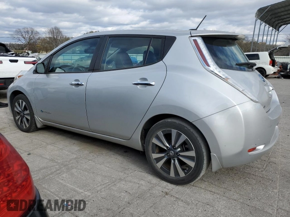 2016 Nissan LEAF S with VIN 1N4BZ0CP2GC314125, listed as a Copart auction lot 81280444 with 47,575 mi miles and Salvage Title. Bid and sale history available at carsss.com. Image 2.