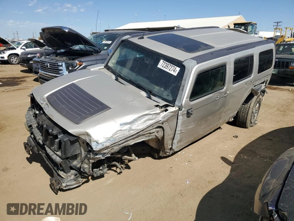 2007 Hummer H3 SUV with VIN 5GTDN13E678131924, listed as a Copart auction lot 72397274 with Not Provided miles and Salvage Title. Bid and sale history available at carsss.com. Image 1.