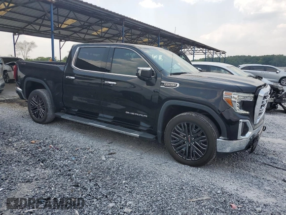 2022 GMC Sierra 1500 SLT with VIN 3GTU9DEDXNG122149, listed as a Copart auction lot 59527815 with 51,527 mi miles and Salvage title. Bid and sale history available at DreamBid. Image 4.