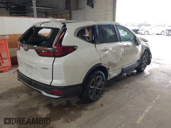 2022 Honda CR-V EX-L z VIN 2HKRW2H83NH653721, wystawiony jako IAAI lot #42340886 z przebiegiem 33 524 mil mil oraz . Historia ofert i sprzedaży dostępna na DreamBid. Obrazek 4.