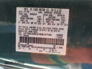 1997 Ford F-150 XL with VIN 1FTDX1861VKB19764, listed as a Copart auction lot 50773885 with 231,005 mi miles and Salvage Title. Bid and sale history available at carsss.com. Image 13.