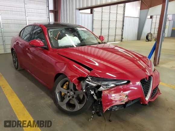2018 Alfa Romeo Giulia with VIN ZARFAEBN9J7591876, listed as a Copart auction lot 50861772 with 0 mi miles. Bid and sale history available at carsss.com. Image 1.