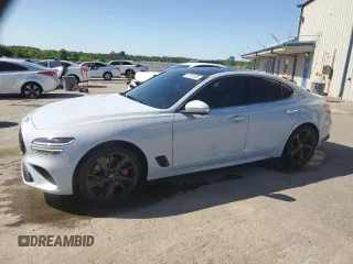 2022 Genesis G70 3.3T z VIN KMTG54TE8NU085587, wystawiony jako Copart lot #57897535 z przebiegiem 23 785 mil mil oraz Szkoda całkowita • Salvage title. Historia ofert i sprzedaży dostępna na DreamBid. Obrazek 1.
