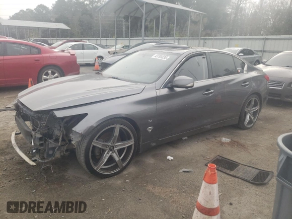 2015 Infiniti Q50 with VIN JN1BV7AP3FM342500, listed as a Copart auction lot 43793335 with Not provided miles and Salvage title. Bid and sale history available at DreamBid. Image 1.