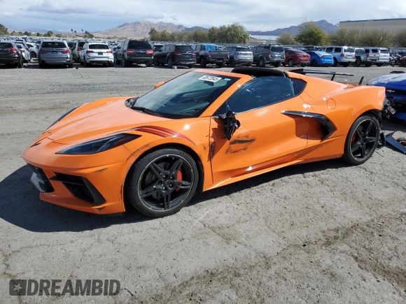 2022 Chevrolet Corvette 1LT with VIN 1G1YA2D40N5118657, listed as a Copart auction lot 48972845 with 17,189 mi miles and Salvage Title. Bid and sale history available at carsss.com. Image 1.