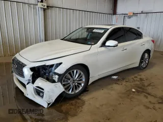 2021 Infiniti Q50 Luxe with VIN JN1EV7BR5MM755481, listed as a Copart auction lot 60263355 with 31,968 mi miles and Salvage title. Bid and sale history available at DreamBid. Image 1.