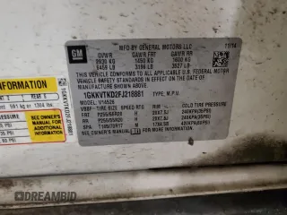 2015 GMC Acadia Denali with VIN 1GKKVTKD2FJ218881, listed as a Copart auction lot 45029175 with 179,376 mi miles and Non Repairable. Bid and sale history available at carsss.com. Image 13.