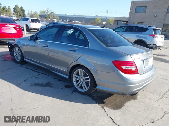 2012 Mercedes-Benz C-Class C 250 Sport with VIN WDDGF4HB2CA636370, listed as a IAAI auction lot 41947361 with 124,959 mi miles. Bid and sale history available at carsss.com. Image 3.