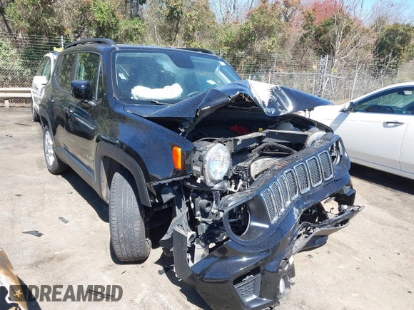 2020 Jeep Renegade Latitude with VIN ZACNJABB9LPL63724, listed as a IAAI auction lot 41832837 with 78,531 mi miles. Bid and sale history available at carsss.com. Image 1.