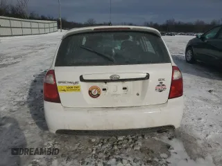 2007 Kia Spectra with VIN KNAFE162475006498, listed as a Copart auction lot 42902375 with 122,865 mi miles and Salvage Title. Bid and sale history available at carsss.com. Image 6.