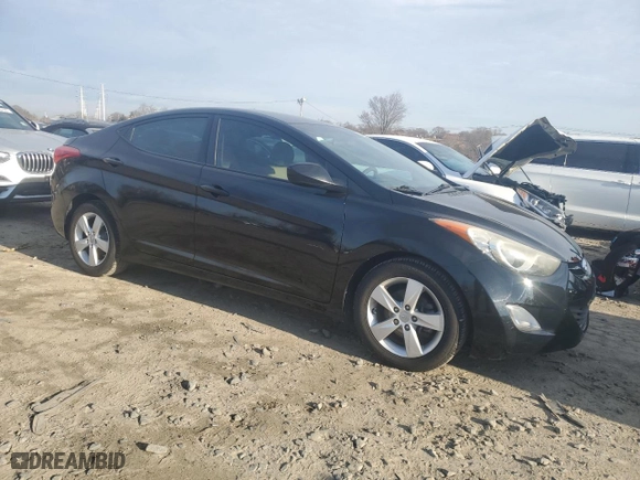 2013 Hyundai Elantra GLS PZEV with VIN 5NPDH4AE6DH427347, listed as a Copart auction lot 51634575 with 86,034 mi miles and Salvage Title. Bid and sale history available at carsss.com. Image 4.
