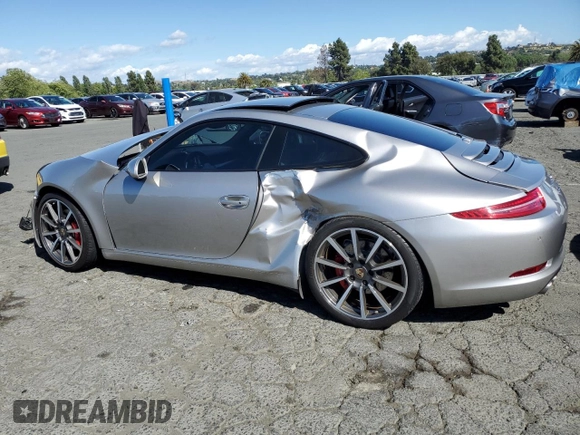 2012 Porsche 911 991 Carrera S with VIN WP0AB2A92CS122102, listed as a Copart auction lot 56574625 with 49,768 mi miles and Salvage title. Bid and sale history available at DreamBid. Image 2.