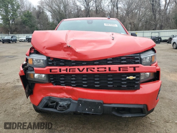 2022 Chevrolet Silverado 1500 Custom with VIN 3GCPWBEK3NG174845, listed as a Copart auction lot 43876995 with 40,868 mi miles and Salvage Title. Bid and sale history available at DreamBid. Image 5.