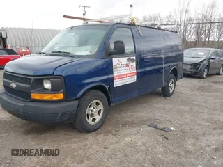 2003 Chevrolet Express Cargo Van with VIN 1GCFG15X631235681, listed as a IAAI auction lot 42059053 with 115,249 mi miles. Bid and sale history available at carsss.com. Image 2.