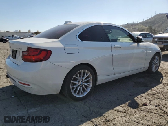 2016 BMW 2 Series 228i with VIN WBA1F5C57GV343714, listed as a Copart auction lot 46691475 with 113,226 mi miles and Salvage title. Bid and sale history available at DreamBid. Image 3.