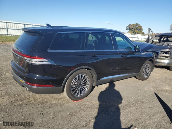 2023 Lincoln Aviator Reserve with VIN 5LM5J7XC5PGL21618, listed as a Copart auction lot 77309844 with 11,989 mi miles and Salvage Title. Bid and sale history available at carsss.com. Image 3.
