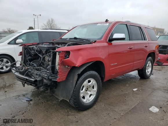 2015 Chevrolet Tahoe LTZ with VIN 1GNSKCKC8FR133323, listed as a Copart auction lot 47989525 with 123,391 mi miles and Salvage Title. Bid and sale history available at carsss.com. Image 1.