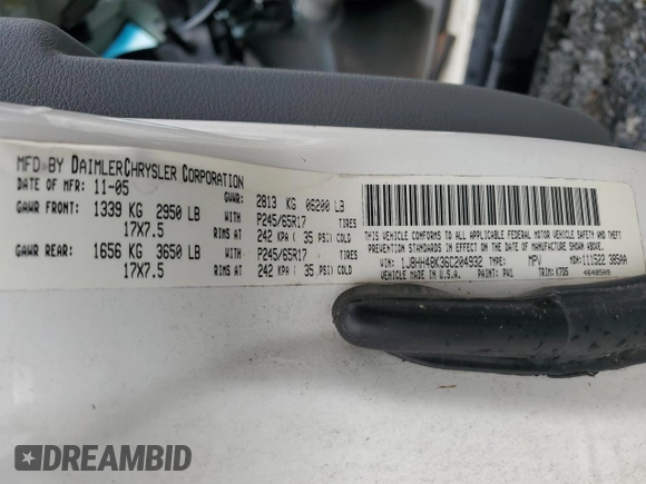 2006 Jeep Commander с VIN 1J8HH48K36C204932, выставлен на аукционе Copart как лот 88360365 с пробегом Не указан миль и На запчасти • Non repairable. История ставок и продаж доступна на DreamBid. Изображение 14.