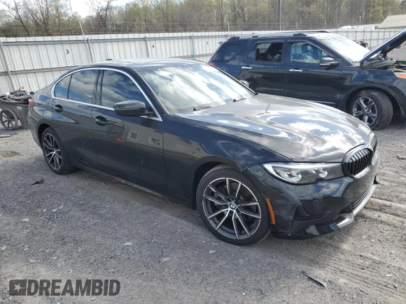 2019 BMW 3 Series 330i xDrive with VIN WBA5R7C56KAJ86097, listed as a Copart auction lot 53537325 with 76,636 mi miles and Salvage Title. Bid and sale history available at carsss.com. Image 4.