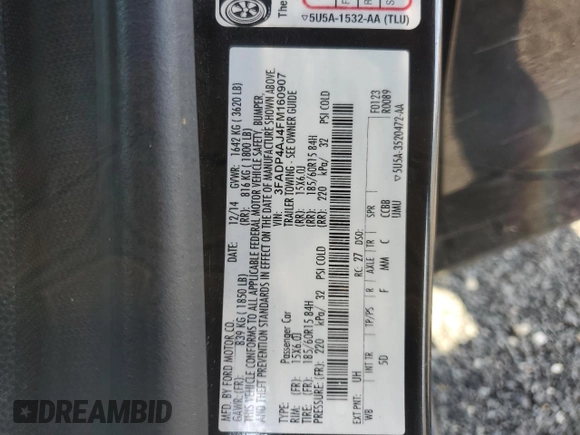 2015 Ford Fiesta S z VIN 3FADP4AJ4FM160907, wystawiony jako Copart lot #63434595 z przebiegiem 109 231 mil mil oraz Szkoda całkowita • Salvage title. Historia ofert i sprzedaży dostępna na DreamBid. Obrazek 12.