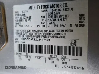 2020 Ford Transit Connect XLT z VIN NM0GE9F22L1447499, wystawiony jako Copart lot #63365055 z przebiegiem 53 564 mil mil oraz Nie do naprawy • Non repairable. Historia ofert i sprzedaży dostępna na DreamBid. Obrazek 13.