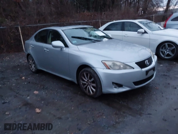 2007 Lexus IS 250 with VIN JTHCK262772008783, listed as a IAAI auction lot 41039305 with 233,934 mi miles. Bid and sale history available at carsss.com. Image 1.