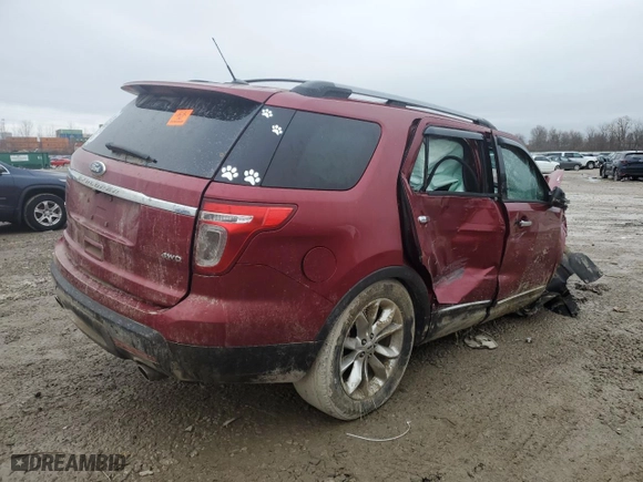 2015 Ford Explorer XLT with VIN 1FM5K8D89FGB36413, listed as a Copart auction lot 43664155 with 0 mi miles and Salvage Title. Bid and sale history available at carsss.com. Image 3.