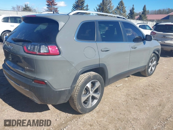 2021 Jeep Cherokee Limited with VIN 1C4PJMDX5MD119364, listed as a IAAI auction lot 41686608 with 92,732 mi miles and . Bid and sale history available at DreamBid. Image 4.