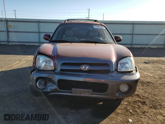 2005 Hyundai Santa Fe GLS with VIN KM8SC73E75U880755, listed as a Copart auction lot 77451484 with 185,290 mi miles and Salvage Title. Bid and sale history available at carsss.com. Image 5.