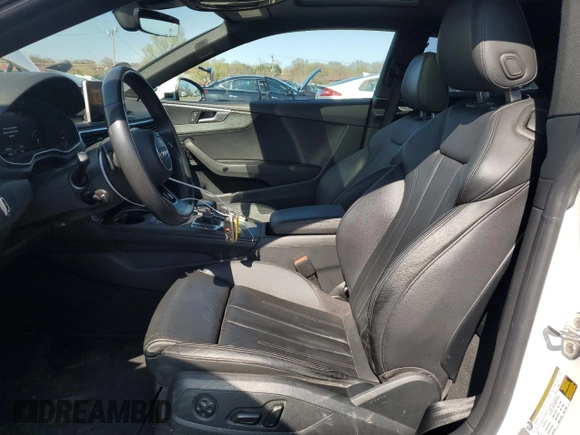 2018 Audi A5 Premium Plus with VIN WAUTNAF59JA047348, listed as a Copart auction lot 51095795 with 93,604 mi miles and Salvage Title. Bid and sale history available at DreamBid. Image 7.