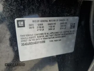 2016 Buick Regal GS with VIN 2G4GU5GX4G9116056, listed as a Copart auction lot 81017434 with 83,841 mi miles and Salvage Title. Bid and sale history available at carsss.com. Image 12.
