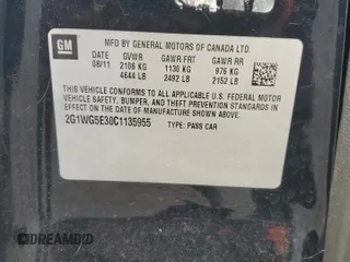 2012 Chevrolet Impala LT Fleet with VIN 2G1WG5E30C1135955, listed as a Copart auction lot 53693685 with 93,709 mi miles and Salvage Title. Bid and sale history available at DreamBid. Image 12.