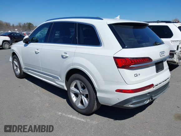 2023 Audi Q7 Premium Plus with VIN WA1LCBF72PD031042, listed as a IAAI auction lot 41825855 with 28,869 mi miles and . Bid and sale history available at DreamBid. Image 3.