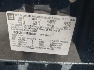 2017 Chevrolet Silverado 1500 LTZ with VIN 3GCPCSEC7HG450577, listed as a IAAI auction lot 41510157 with 178,635 mi miles and . Bid and sale history available at DreamBid. Image 9.