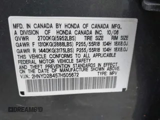 2007 Acura MDX Technology with VIN 2HNYD28457H505672, listed as a IAAI auction lot 42174007 with 289,048 mi miles and . Bid and sale history available at DreamBid. Image 9.