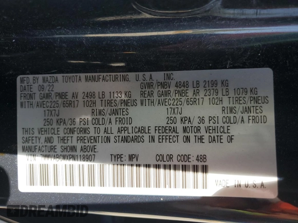 2023 Mazda CX-50 S Preferred Plus with VIN 7MMVABCMXPN118907, listed as a Copart auction lot 61294835 with 26,304 mi miles and Salvage title. Bid and sale history available at DreamBid. Image 14.