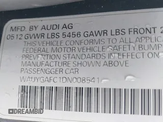 2013 Audi A7 Premium Plus with VIN WAUYGAFC1DN008541, listed as a IAAI auction lot 41193677 with 110,092 mi miles and . Bid and sale history available at DreamBid. Image 9.