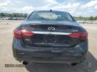 2018 Infiniti Q50 Luxe with VIN JN1EV7AR9JM436131, listed as a Copart auction lot 61730475 with 121,452 mi miles and Salvage title. Bid and sale history available at DreamBid. Image 6.