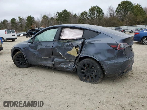 2022 Tesla Model Y Long Range with VIN 7SAYGAEE6NF523835, listed as a Copart auction lot 47874565 with Not Provided miles and Salvage Title. Bid and sale history available at DreamBid. Image 2.
