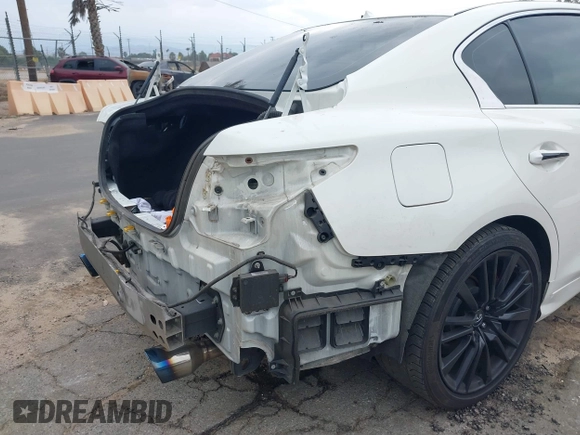 2019 Infiniti Q50 RED SPORT 400 with VIN JN1FV7AP3KM760521, listed as a IAAI auction lot 41469103 with 85,768 mi miles. Bid and sale history available at carsss.com. Image 17.
