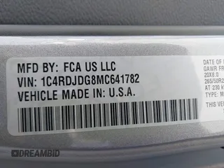 2021 Dodge Durango GT Plus with VIN 1C4RDJDG8MC641782, listed as a IAAI auction lot 42578187 with 80,796 mi miles and . Bid and sale history available at DreamBid. Image 9.