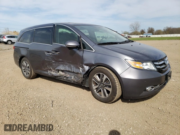 2014 Honda Odyssey Touring with VIN 5FNRL5H93EB118891, listed as a Copart auction lot 53172015 with 87,261 mi miles and Salvage Title. Bid and sale history available at carsss.com. Image 4.