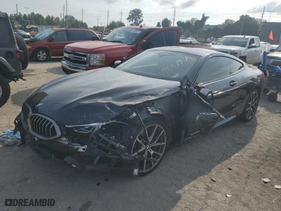2019 BMW 8 Series M850i xDrive with VIN WBABC4C51KBU96218, listed as a Copart auction lot 69847574 with 15,972 mi miles and Salvage Title. Bid and sale history available at carsss.com. Image 1.