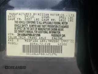 2011 Nissan Sentra SL with VIN 3N1AB6AP8BL621296, listed as a Copart auction lot 76491444 with 133,328 mi miles and Salvage Title. Bid and sale history available at DreamBid. Image 12.