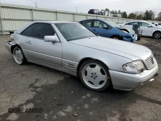 2000 Mercedes-Benz SL-Class with VIN WDBFA68F5YF189917, listed as a Copart auction lot 80144894 with 145,414 mi miles and Salvage Title. Bid and sale history available at carsss.com. Image 4.