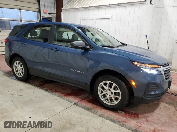 2024 Chevrolet Equinox LS with VIN 3GNAXHEGXRL316615, listed as a Copart auction lot 47014345 with 4,220 mi miles and Salvage Title. Bid and sale history available at DreamBid. Image 4.