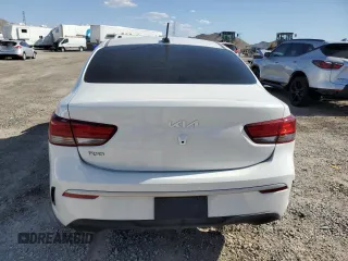 2022 Kia Rio LX with VIN 3KPA24AD5NE463323, listed as a Copart auction lot 52360084 with 17,581 mi miles and Salvage Title. Bid and sale history available at carsss.com. Image 6.