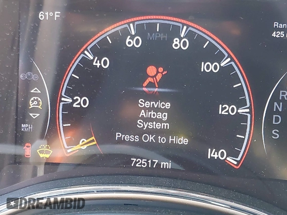 2015 Jeep Grand Cherokee Limited with VIN 1C4RJEBG9FC728175, listed as a IAAI auction lot 41783837 with 72,517 mi miles. Bid and sale history available at carsss.com. Image 15.