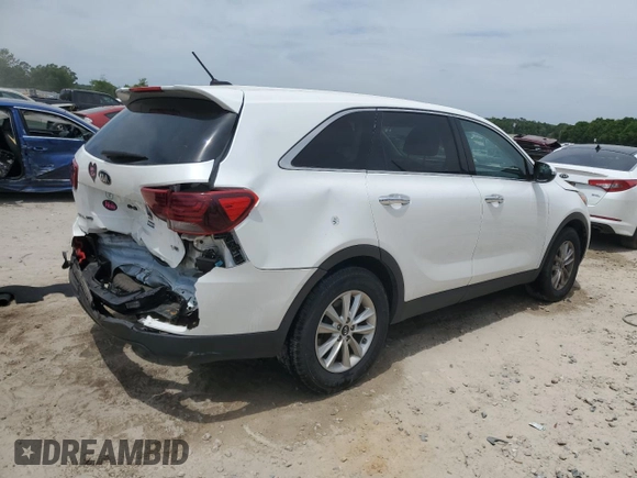 2019 Kia Sorento LX z VIN 5XYPG4A55KG491450, wystawiony jako Copart lot #53295675 z przebiegiem 83 042 mil mil oraz Nie do naprawy • Non repairable. Historia ofert i sprzedaży dostępna na DreamBid. Obrazek 3.