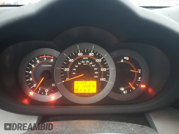 2010 Toyota RAV4 with VIN JTMZF4DV9A5023736, listed as a Copart auction lot 44595515 with 136,810 mi miles and Salvage Title. Bid and sale history available at carsss.com. Image 9.